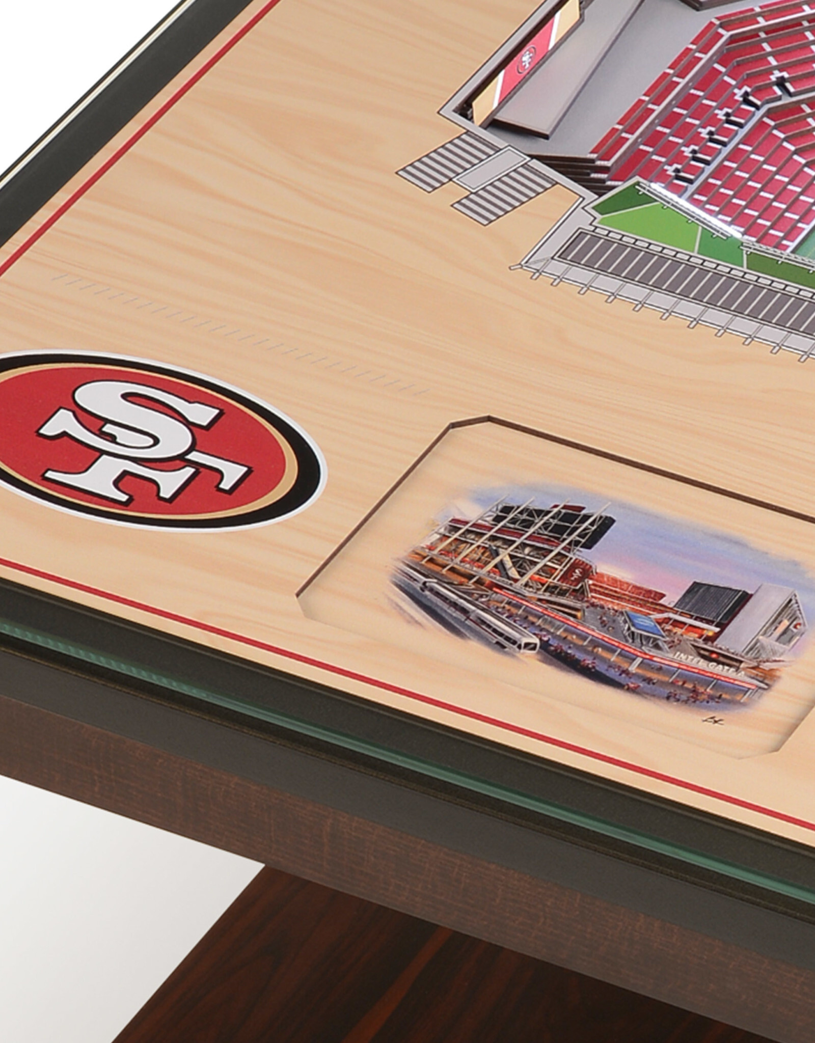 YOU THE FAN San Francisco 49ers 25-Layer LED StadiumView End Table