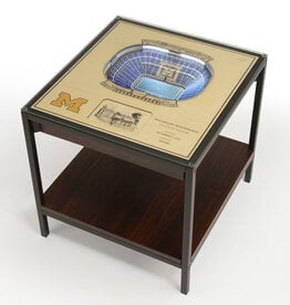 YOU THE FAN Michigan Wolverines 25-Layer LED StadiumView End Table