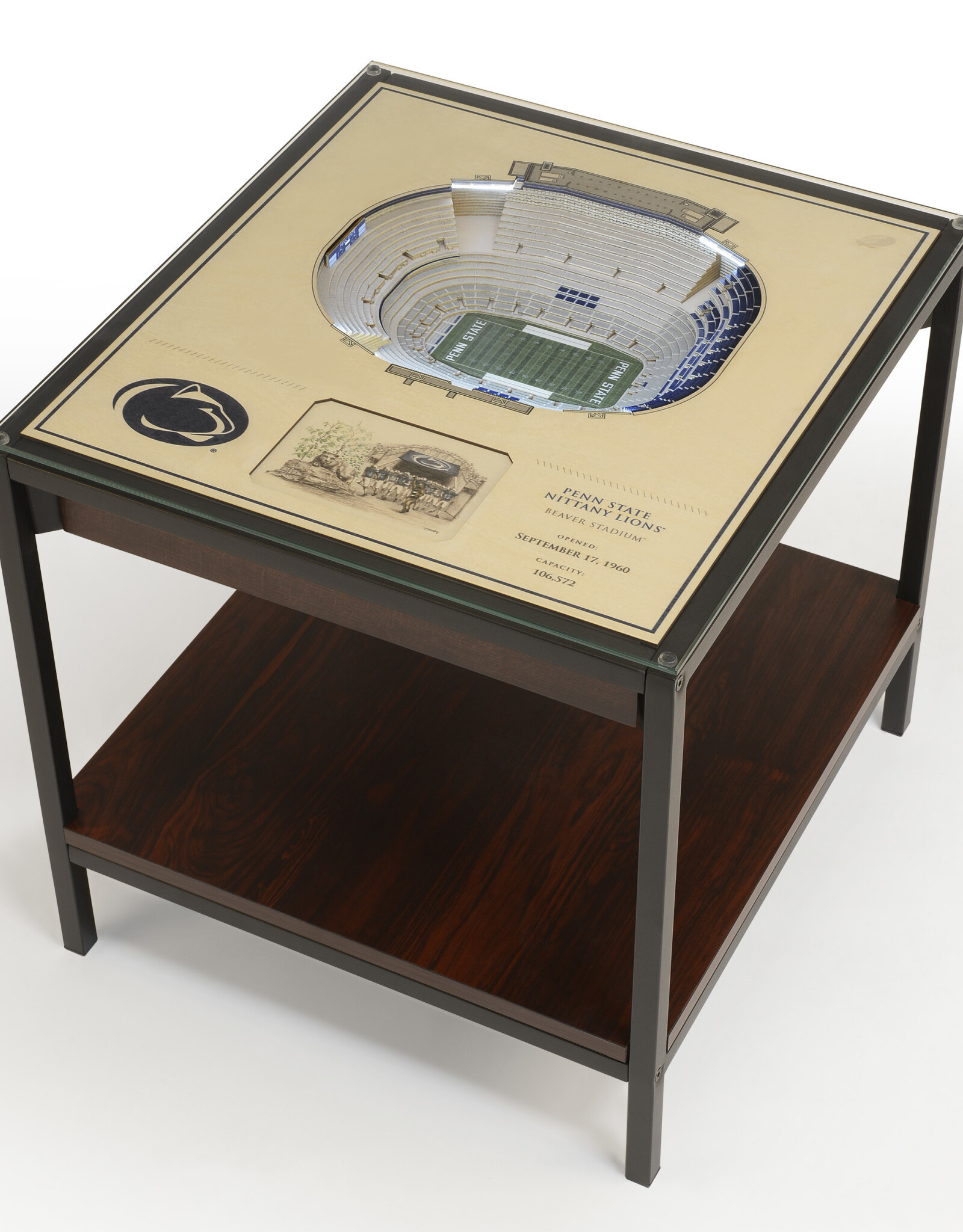 YOU THE FAN Penn State Nittany Lions 25-Layer LED StadiumView End Table