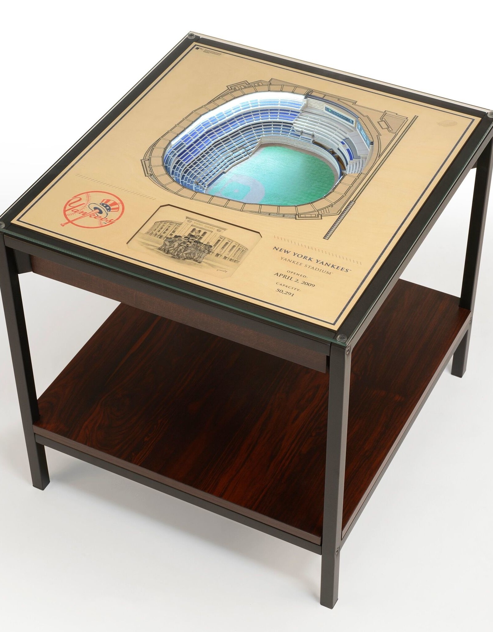 YOU THE FAN New York Yankees 25-Layer LED StadiumView End Table