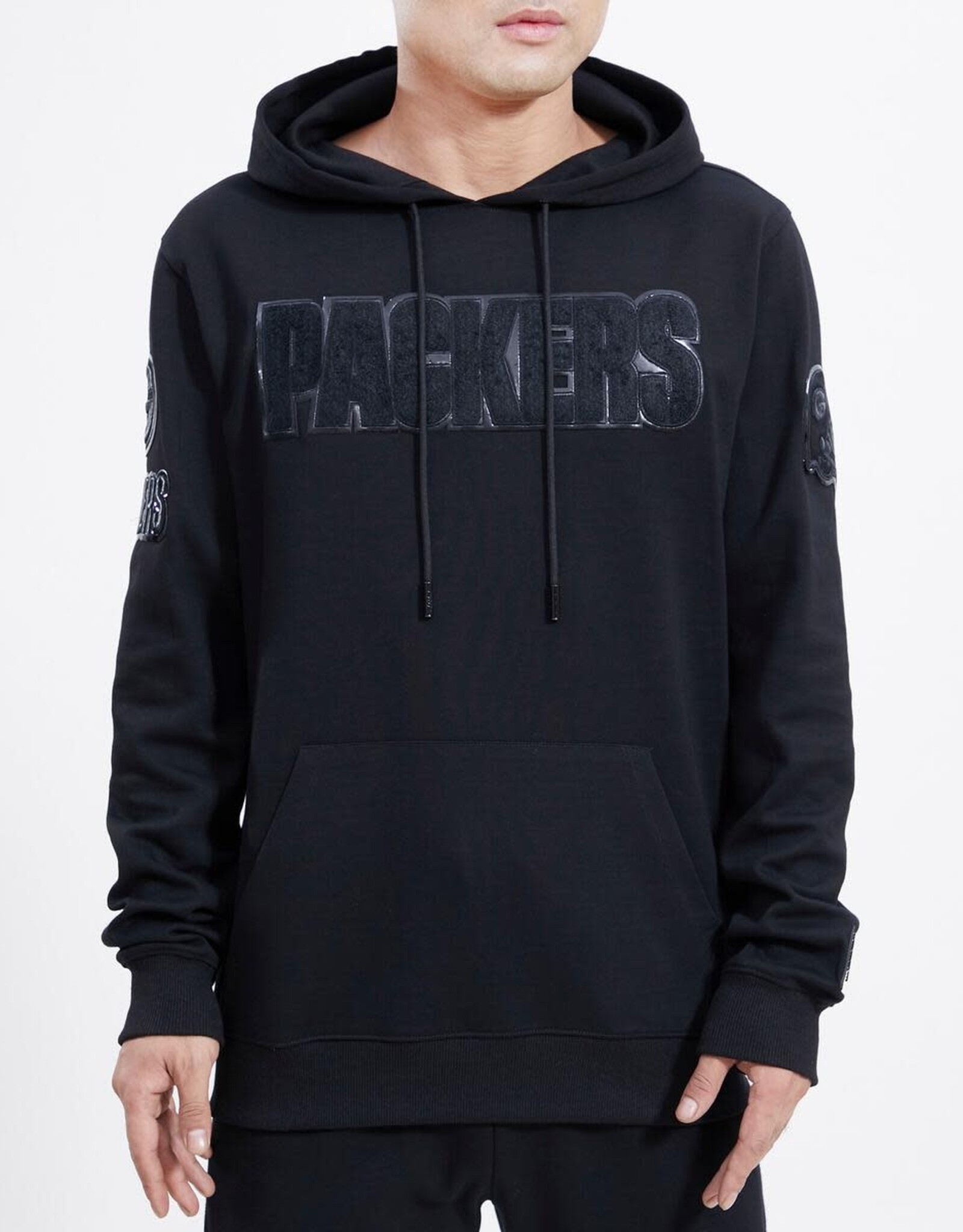 Pro Standard Green Bay Packers Men's Triple Black Logo Hoodie