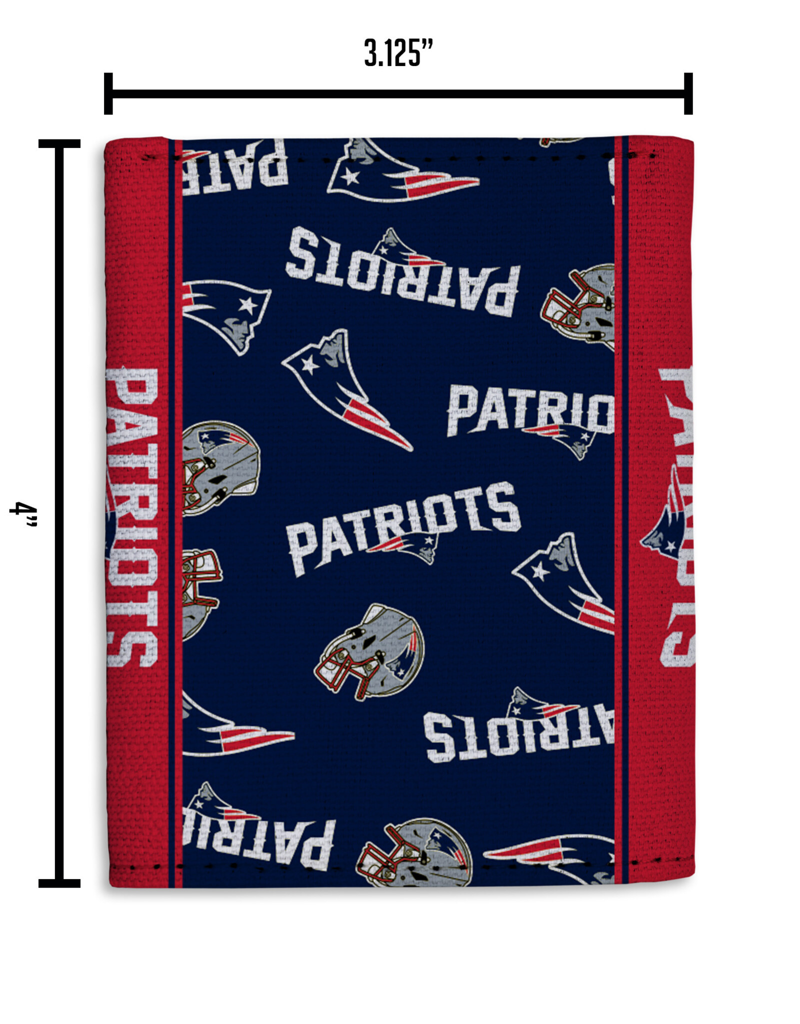 RICO INDUSTRIES New England Patriots Canvas Trifold Wallet