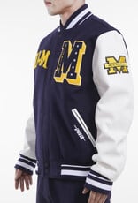 Pro Standard Michigan Wolverines Men's Classic Rib Wool Varsity Jacket