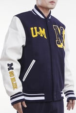 Pro Standard Michigan Wolverines Men's Classic Rib Wool Varsity Jacket