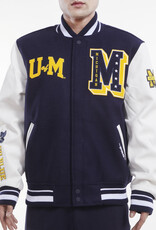 Pro Standard Michigan Wolverines Men's Classic Rib Wool Varsity Jacket