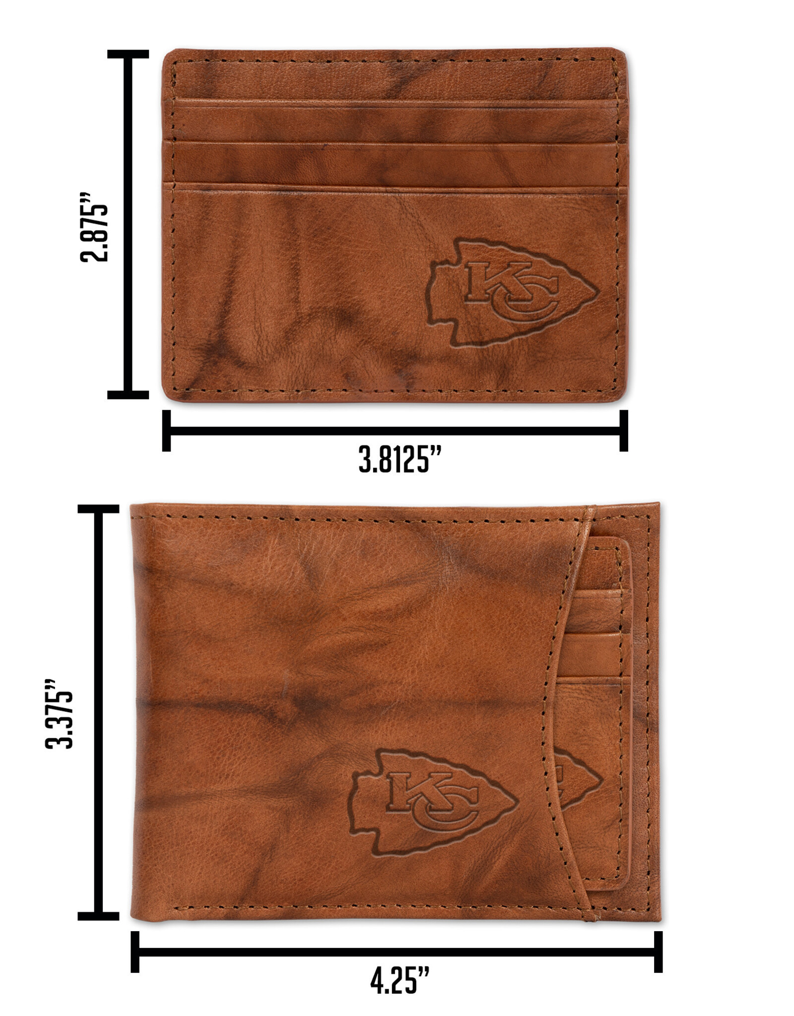 RICO INDUSTRIES Kansas City Chiefs 2-in-1 Vintage Slider Billfold Wallet Set