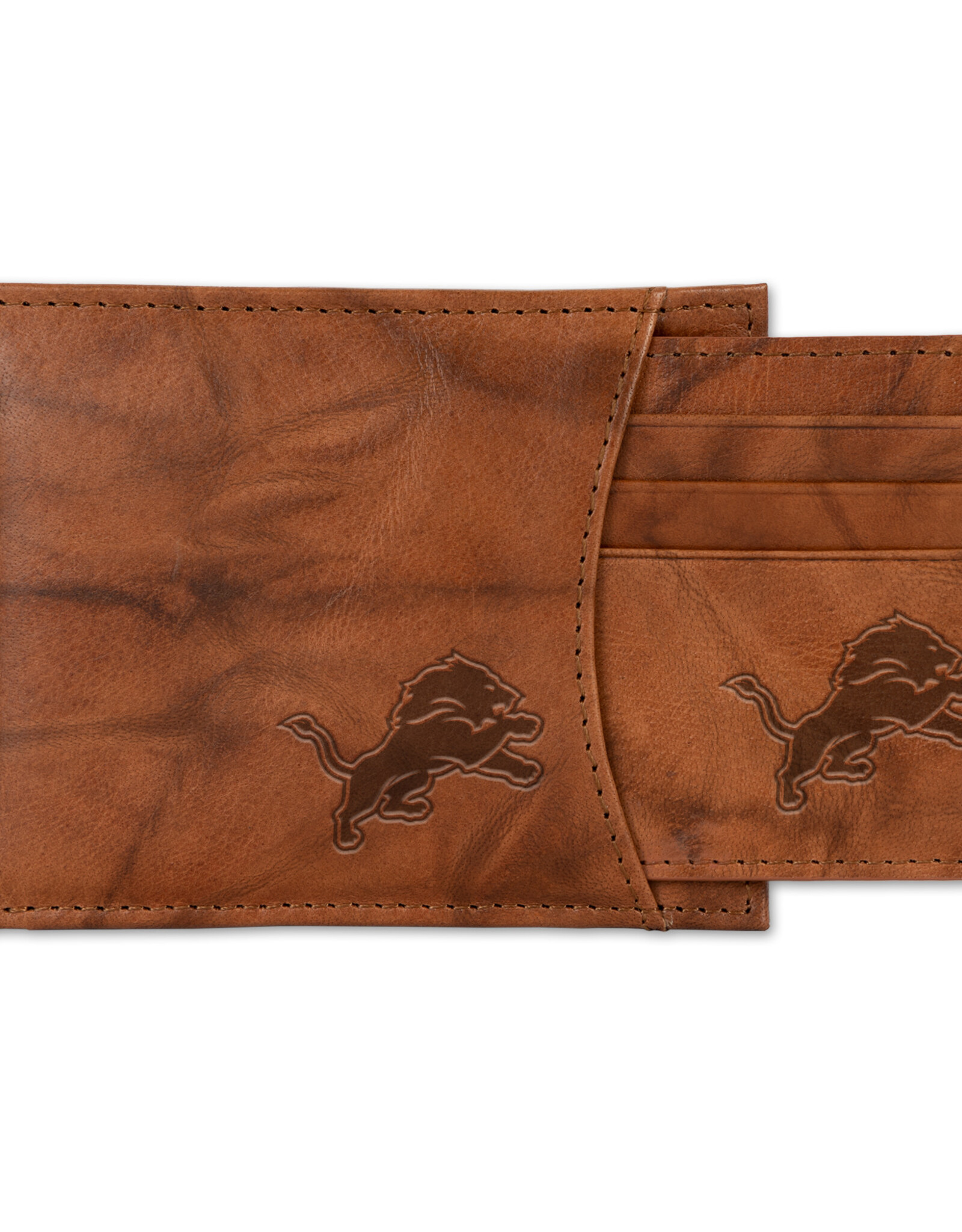 RICO INDUSTRIES Detriot Lions 2-in-1 Vintage Slider Billfold Wallet Set