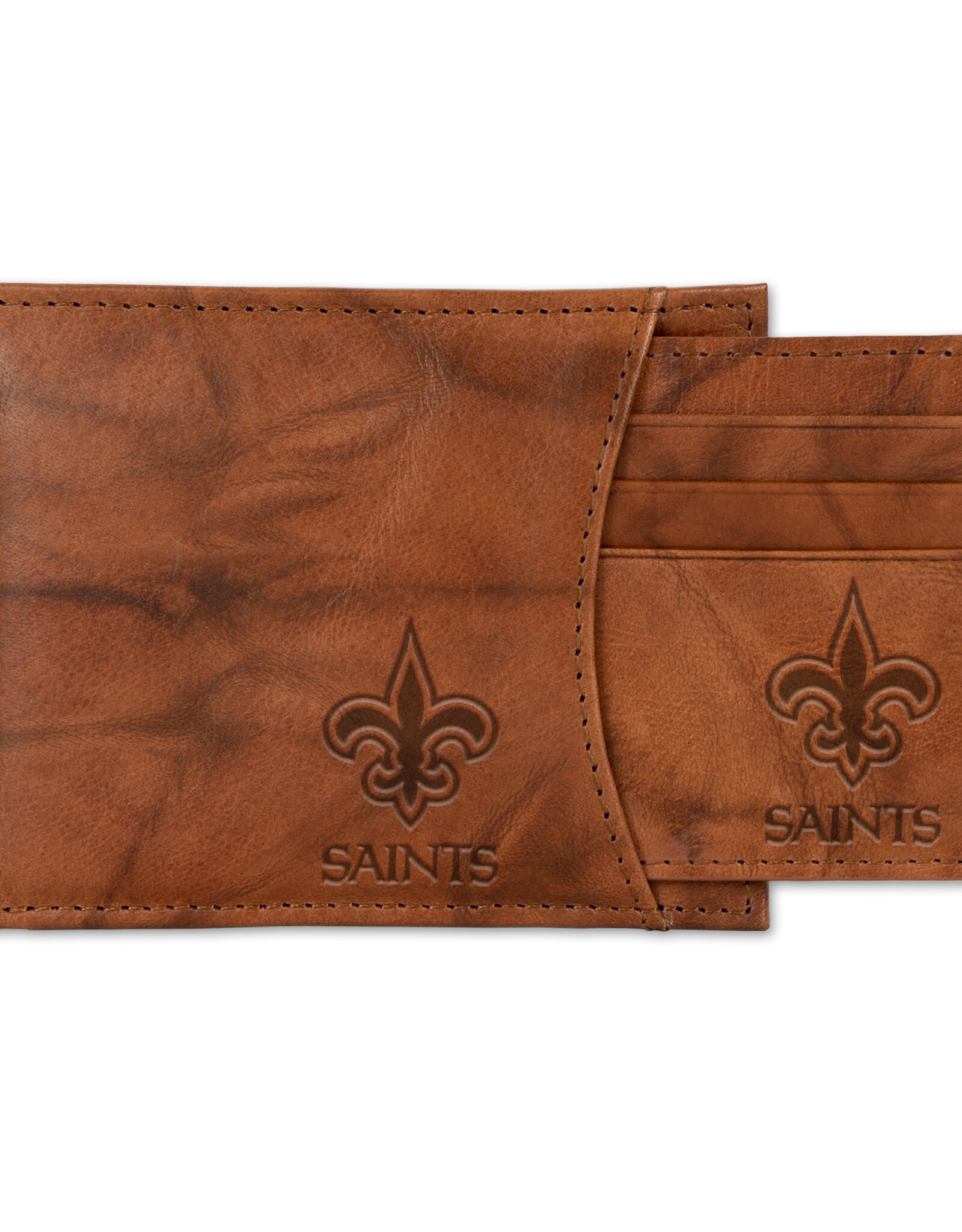 RICO INDUSTRIES New Orleans Saints 2-in-1 Vintage Slider Billfold Wallet Set