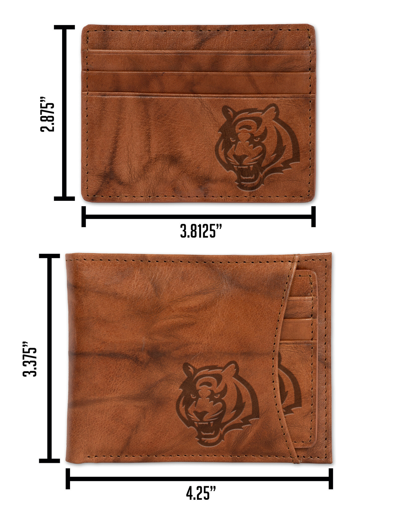 RICO INDUSTRIES Cincinnati Bengals 2-in-1 Vintage Slider Billfold Wallet Set