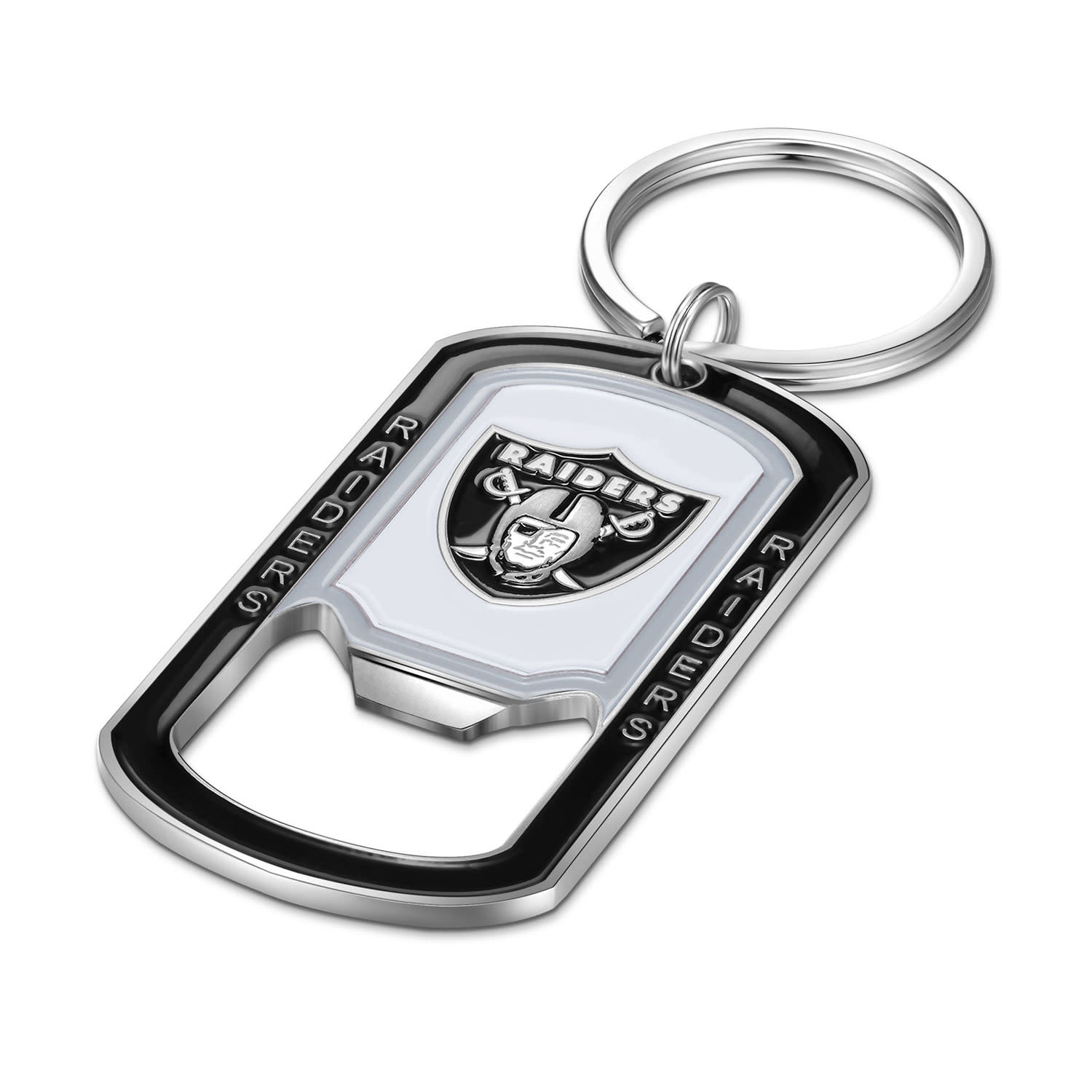 Oakland Raiders Carabiner Keychain With Bottle Opener - NFL Licensed Team Pride Accessory - View #2
