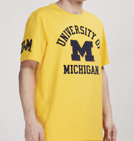 Pro Standard Michigan Wolverines Men's Classic Stacked Logo Short Sleeve Tee - Maize