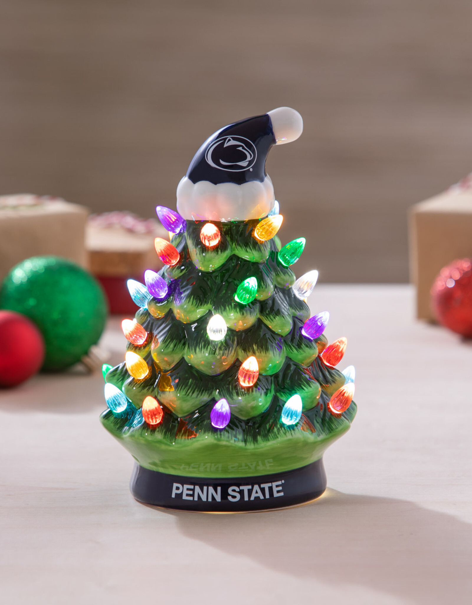 EVERGREEN Penn State Nittany Lions 8" LED Lighted Ceramic Tree