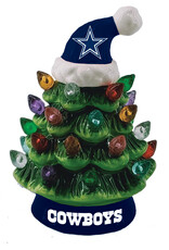 EVERGREEN Dallas Cowboys 8" LED Lighted Ceramic Tree