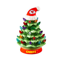 EVERGREEN Kansas City Chiefs 8" LED Lighted Ceramic Tree