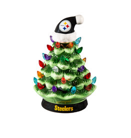 EVERGREEN Pittsburgh Steelers 8" LED Lighted Ceramic Tree