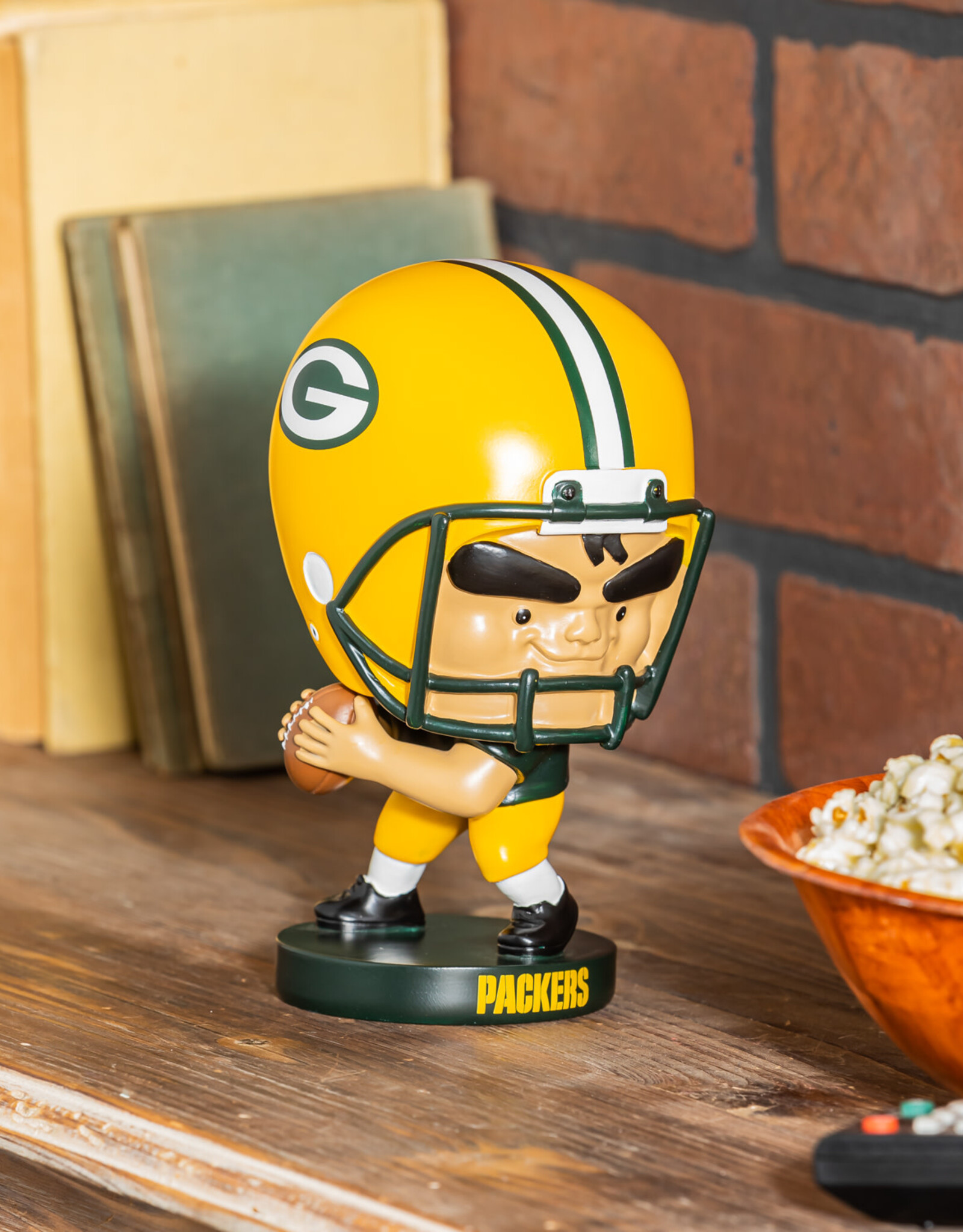 EVERGREEN Green Bay Packers Lil Big Head Quarterback Player Statue