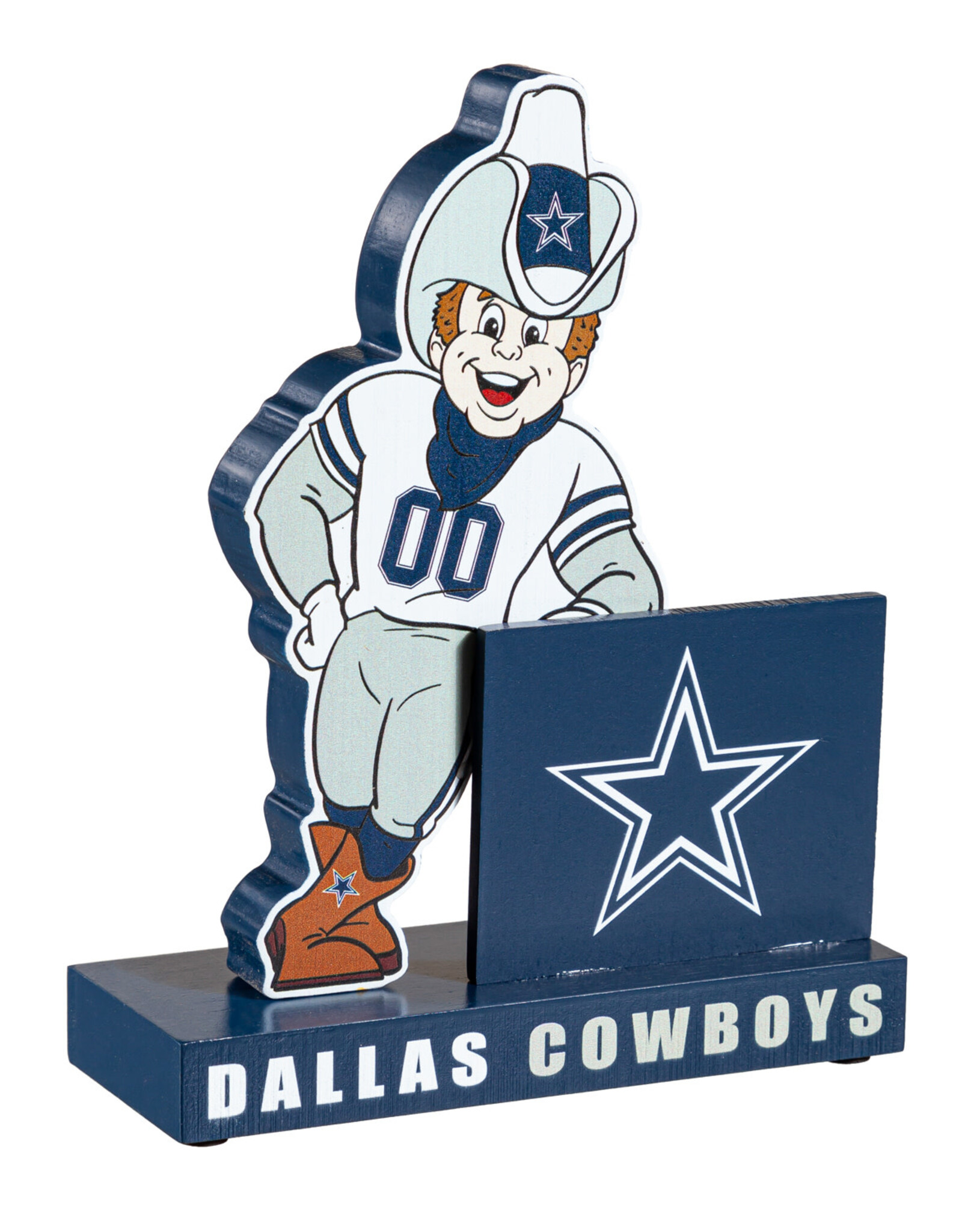 EVERGREEN Dallas Cowboys Wood Mascot Standee With Team Logo