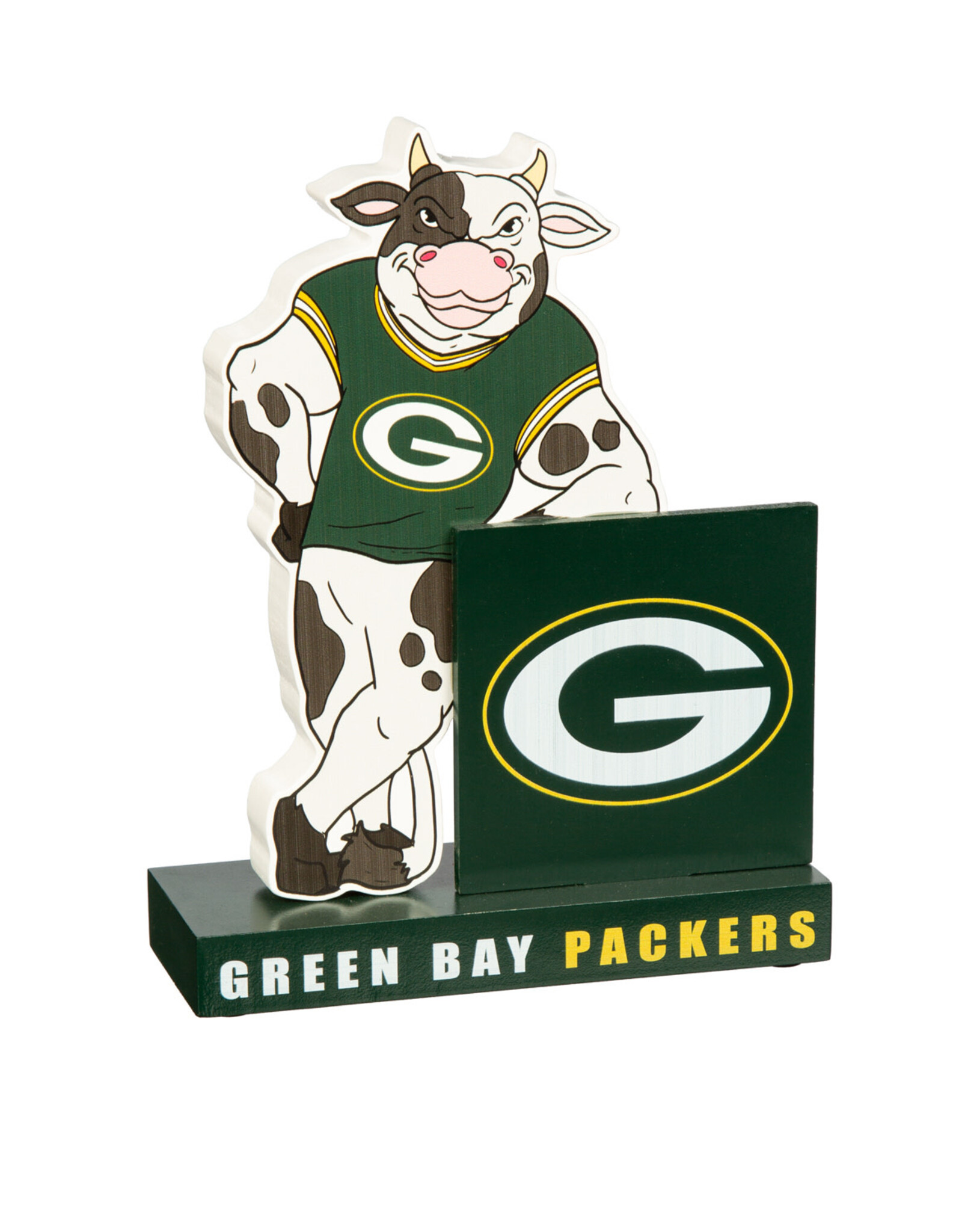 EVERGREEN Green Bay Packers Wood Mascot Standee With Team Logo