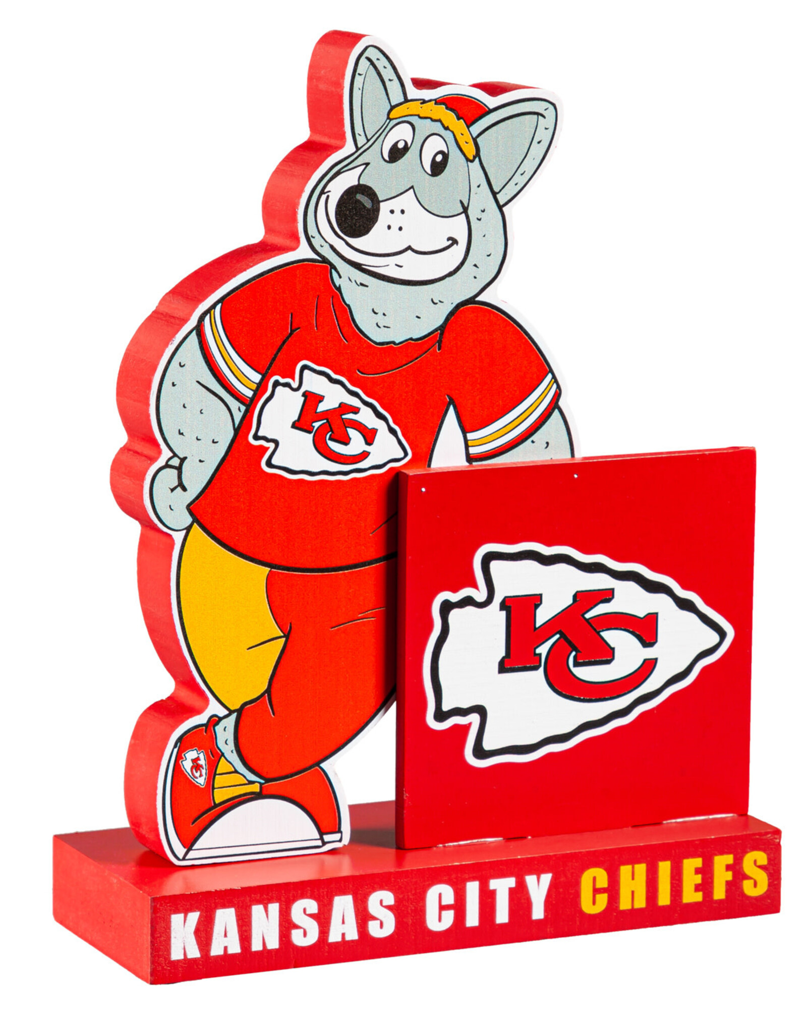 EVERGREEN Kansas City Chiefs Wood Mascot Standee With Team Logo