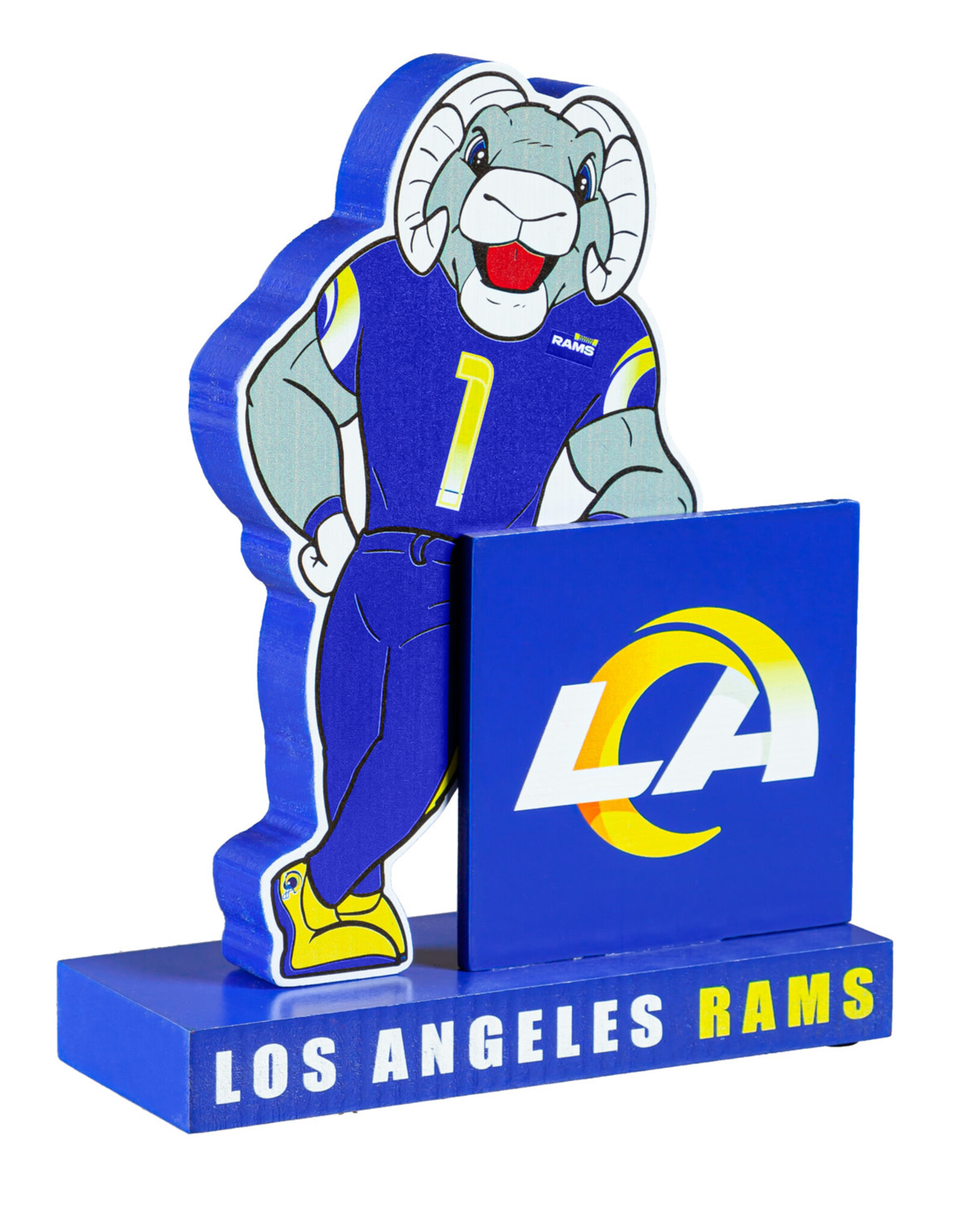 EVERGREEN Los Angeles Rams Wood Mascot Standee With Team Logo