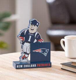 EVERGREEN New England Patriots Wood Mascot Standee With Team Logo