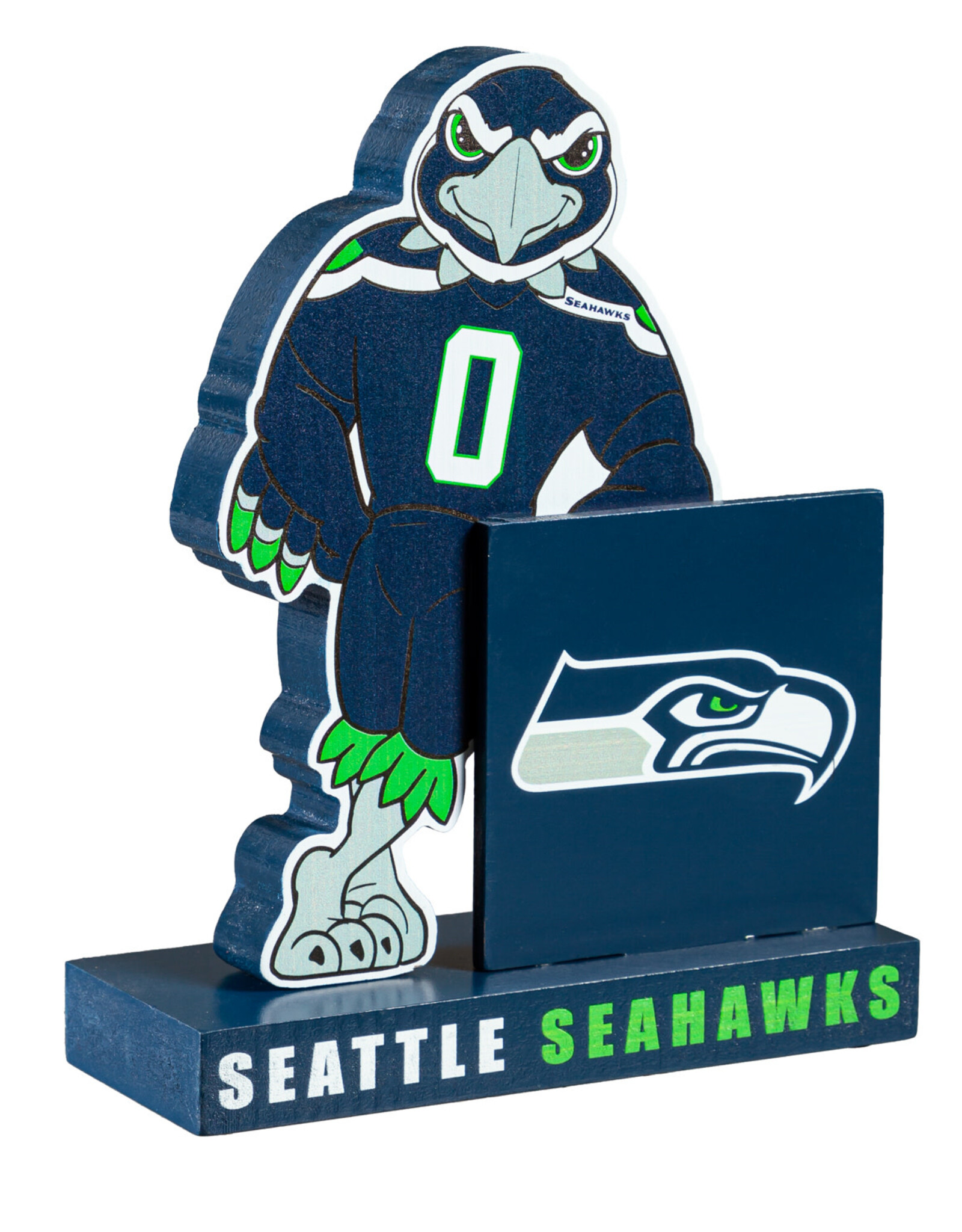 EVERGREEN Seattle Seahawks Wood Mascot Standee With Team Logo