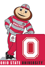EVERGREEN Ohio State Buckeyes Wood Mascot Standee With Team Logo