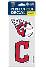 WINCRAFT Cleveland Guardians 2-Pack 4x4 Perfect Cut Decals