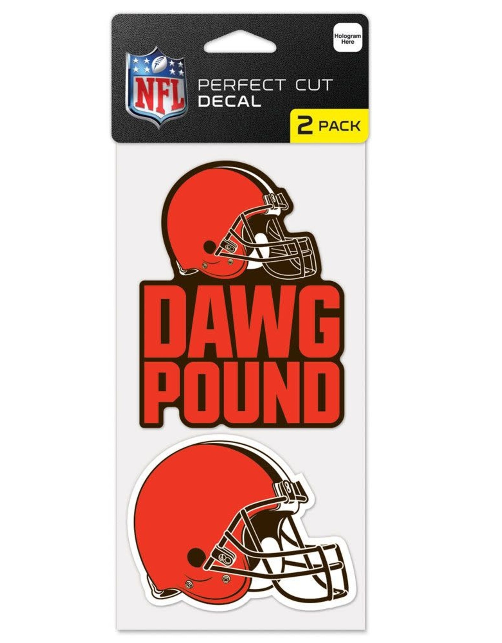 WINCRAFT Cleveland Browns 2-Pack 4x4 Perfect Cut Decals
