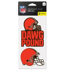 WINCRAFT Cleveland Browns 2-Pack 4x4 Perfect Cut Decals
