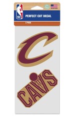 WINCRAFT Cleveland Cavaliers 2-Pack 4x4 Perfect Cut Decals