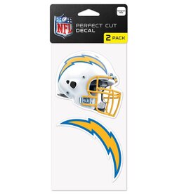 WINCRAFT Los Angeles Chargers 2-Pack 4x4 Perfect Cut Decals