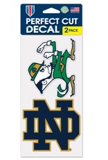 WINCRAFT Notre Dame Fighting Irish 2-Pack 4x4 Perfect Cut Decals