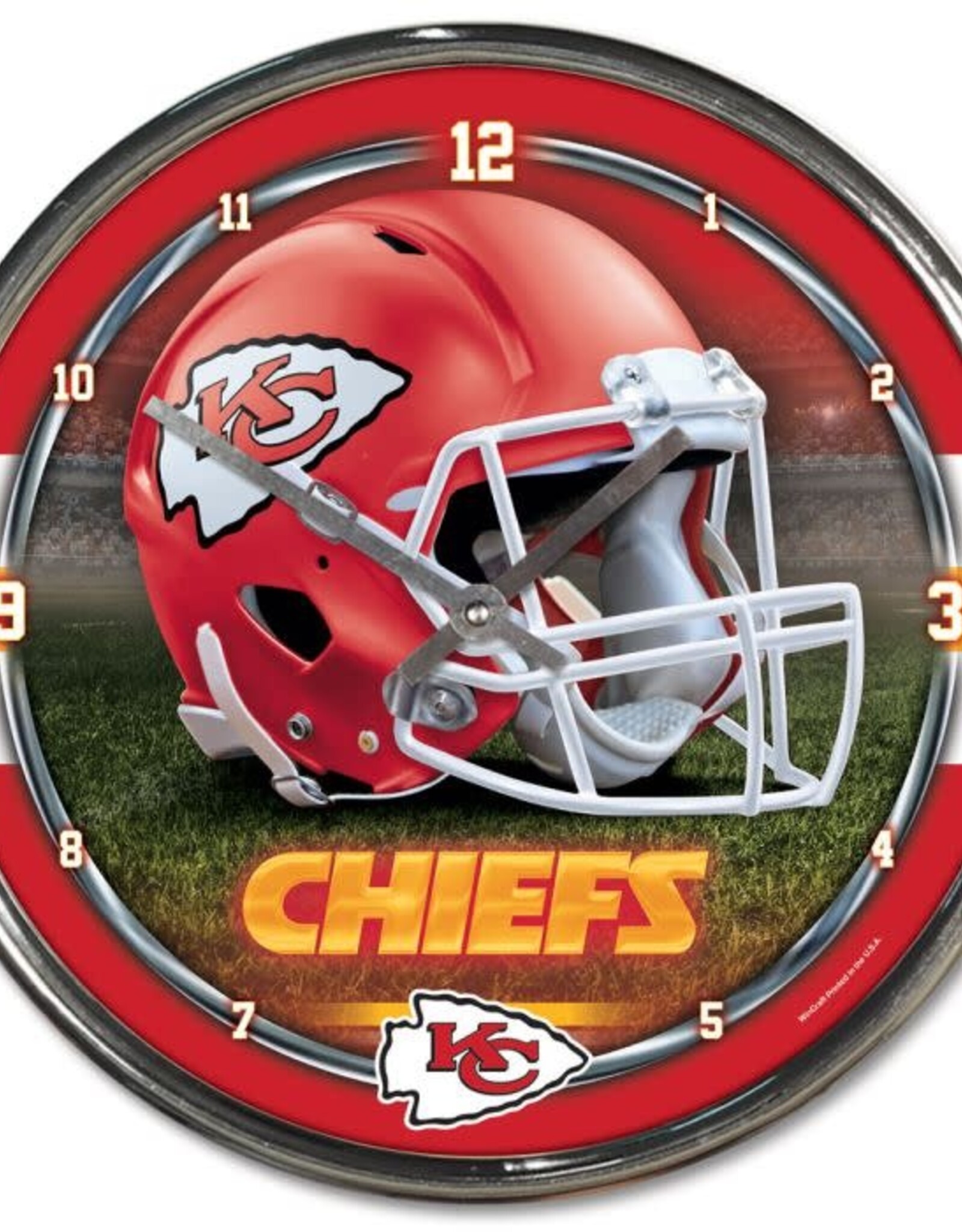 WINCRAFT Kansas City Chiefs Round Chrome Clock