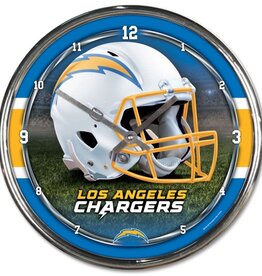 WINCRAFT Los Angeles Chargers Round Chrome Clock