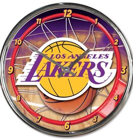 WINCRAFT Los Angeles Lakers Round Chrome Clock