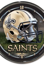 WINCRAFT New Orleans Saints Round Chrome Clock