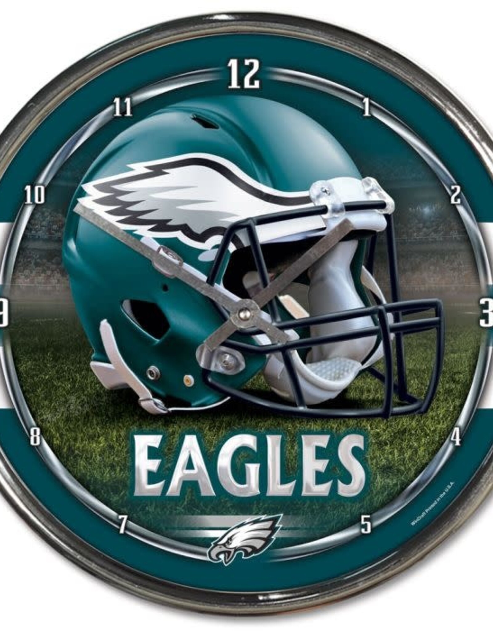 WINCRAFT Philadelphia Eagles Round Chrome Clock