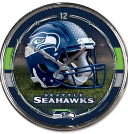 WINCRAFT Seattle Seahawks Round Chrome Clock