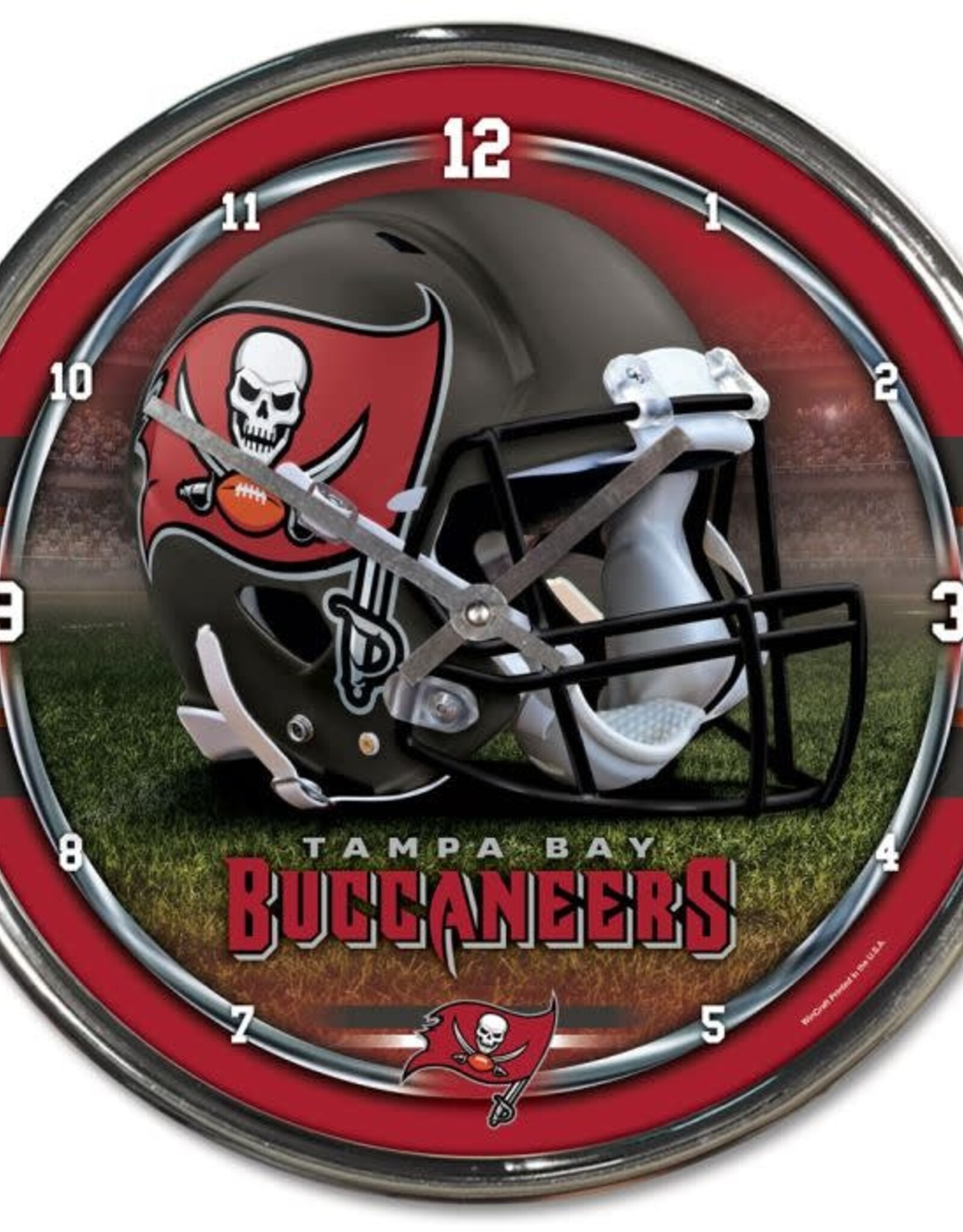 WINCRAFT Tampa Bay Buccaneers Round Chrome Clock