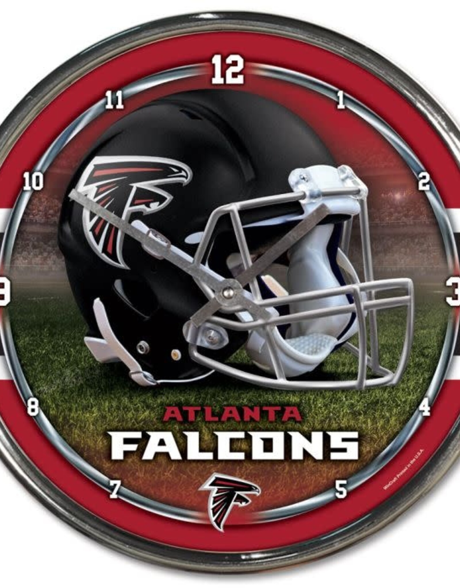 WINCRAFT Atlanta Falcons Round Chrome Clock