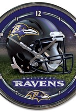 WINCRAFT Baltimore Ravens Round Chrome Clock
