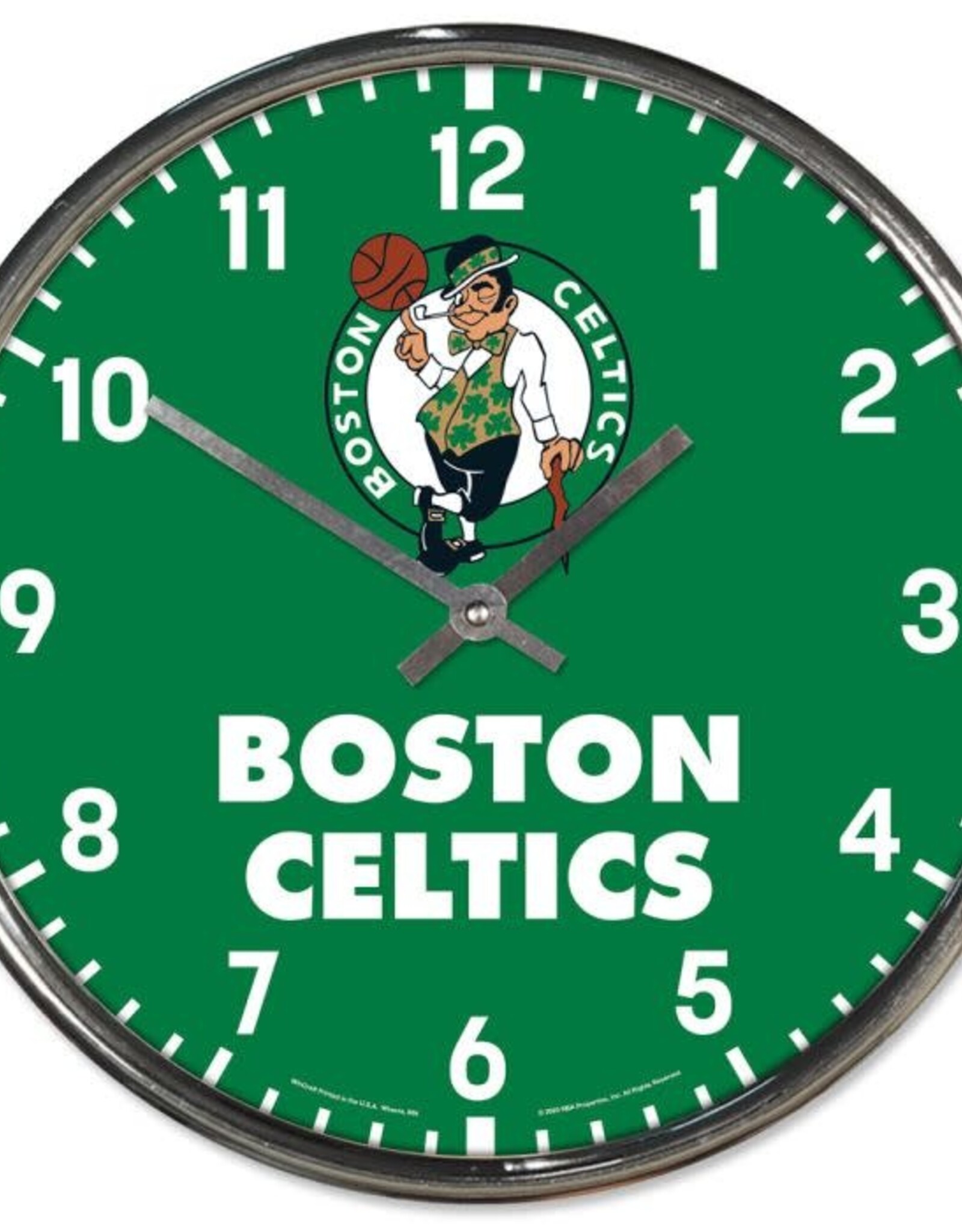 WINCRAFT Boston Celtics Round Chrome Clock