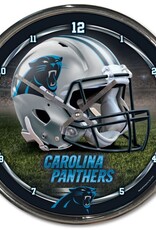 WINCRAFT Carolina Panthers Round Chrome Clock