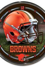 WINCRAFT Cleveland Browns Round Chrome Clock