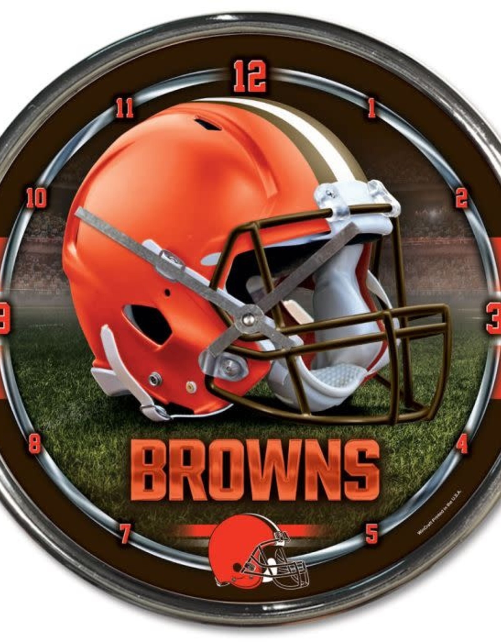 WINCRAFT Cleveland Browns Round Chrome Clock