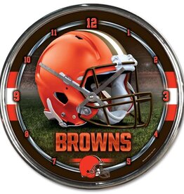 WINCRAFT Cleveland Browns Round Chrome Clock