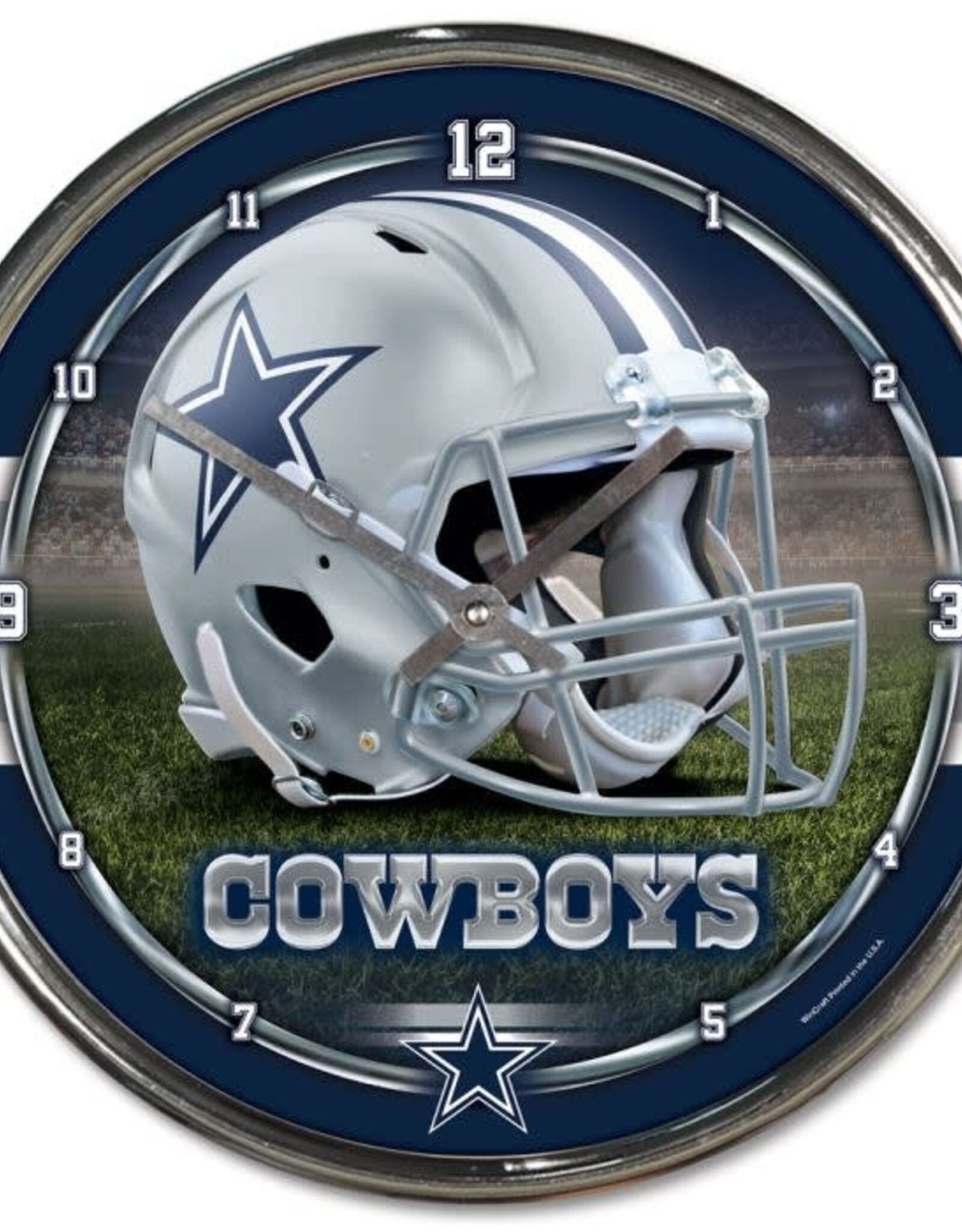 WINCRAFT Dallas Cowboys Round Chrome Clock