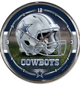 WINCRAFT Dallas Cowboys Round Chrome Clock