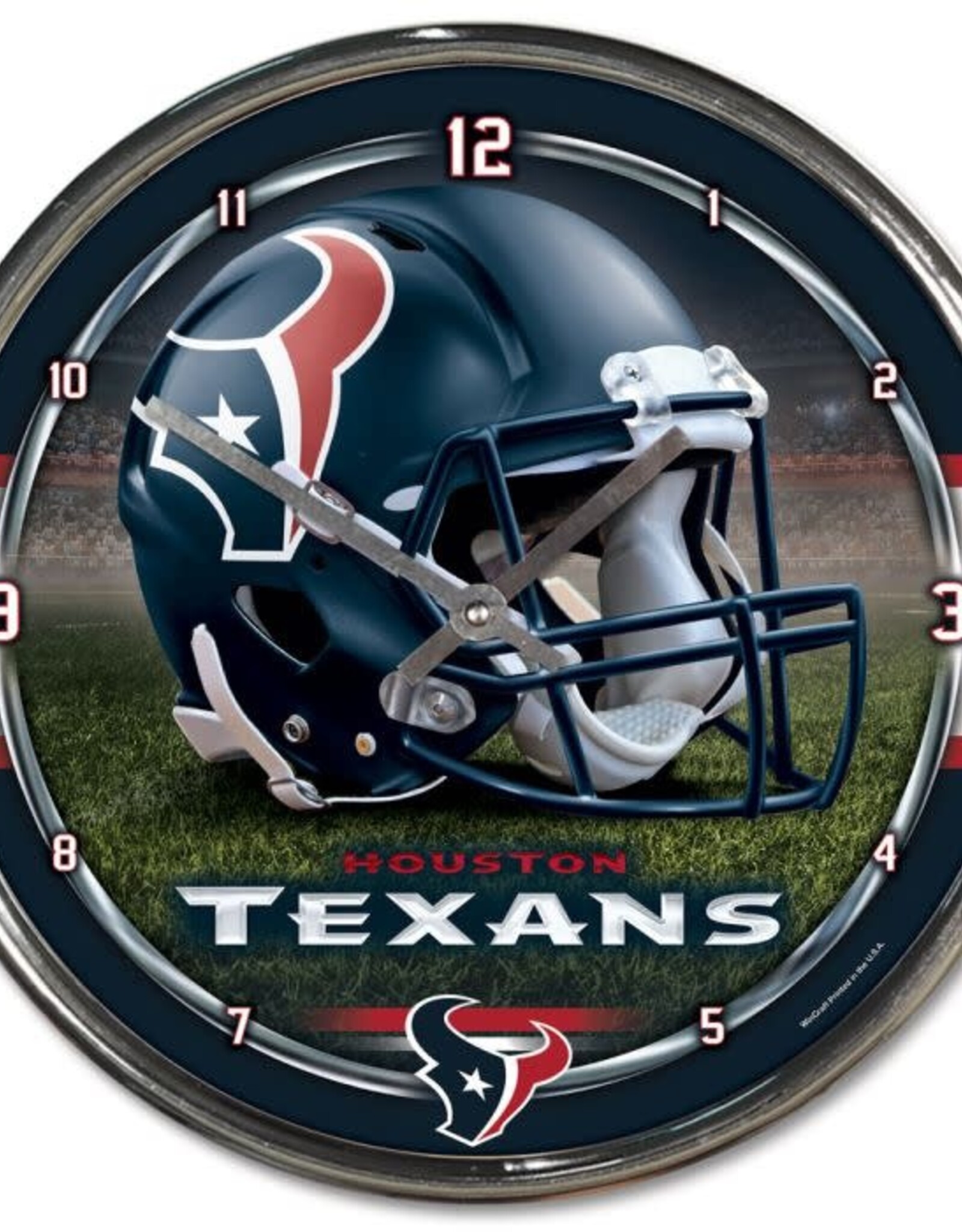 WINCRAFT Houston Texans Round Chrome Clock